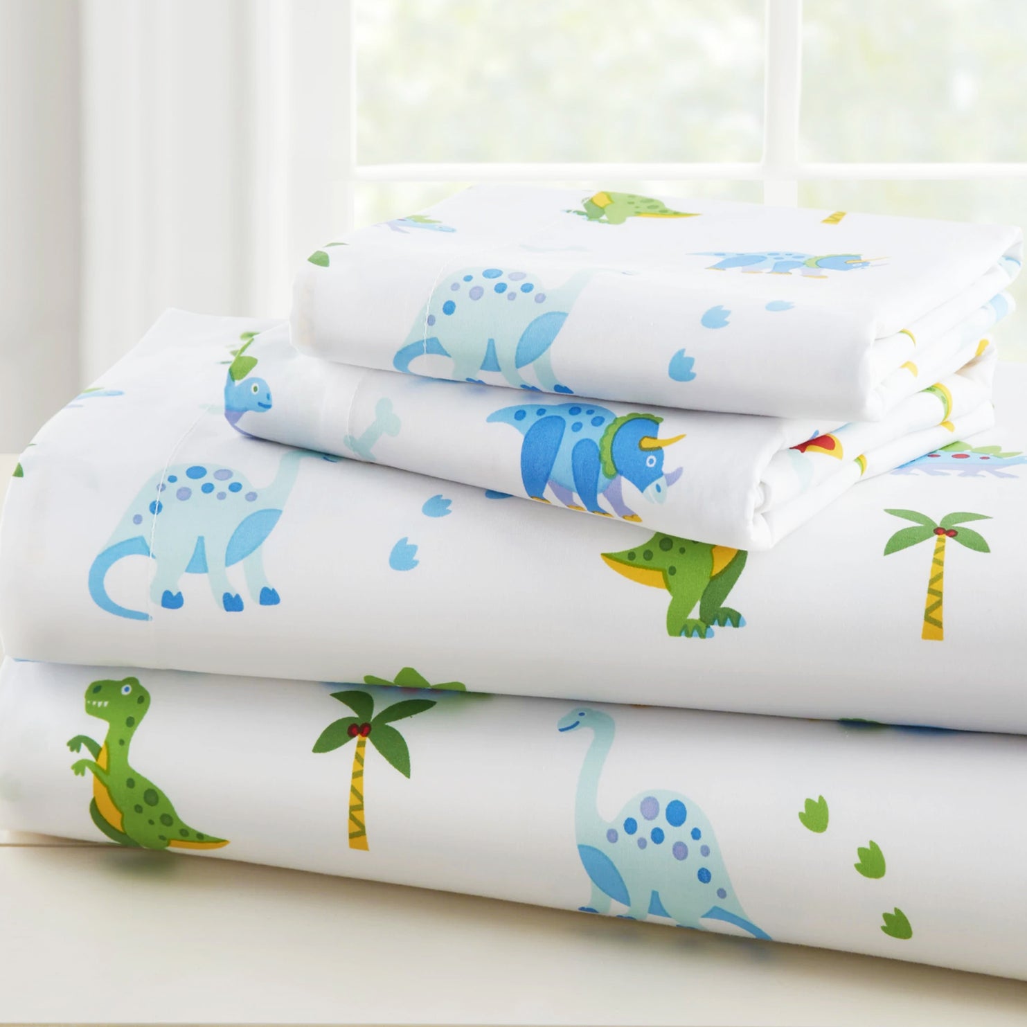 Dinosaur Land Toddler Sheet Set Olive Kids - Main Image