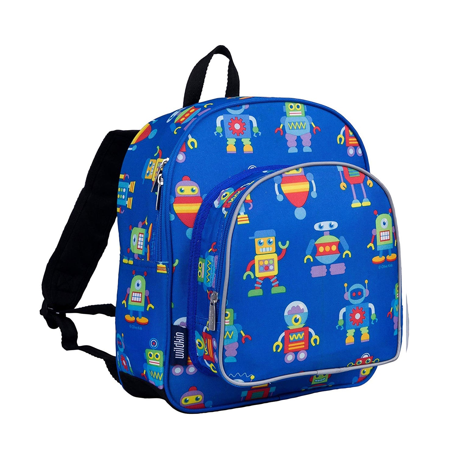 Wildkin Pack 'n Snack Backpack - Olive Kids Robots